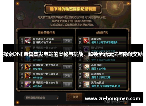 探索DNF普鲁兹发电站的奥秘与挑战,解锁全新玩法与隐藏奖励 探索DNF普鲁兹发电站的奥秘与挑战,解锁全新玩法与隐藏奖励